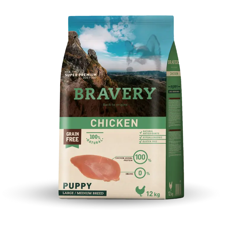 Bravery Cachorro Raza Media y Grande POLLO